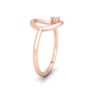 Lab Grown Diamond Open Round 14K White Gold Wedding Ring