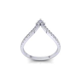 Curved Matching Round Lab Diamond Wedding Band