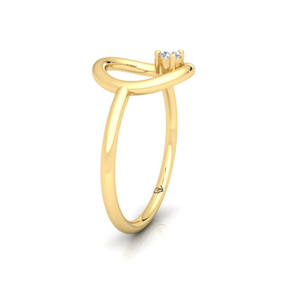 Lab Grown Diamond Open Round 14K White Gold Wedding Ring