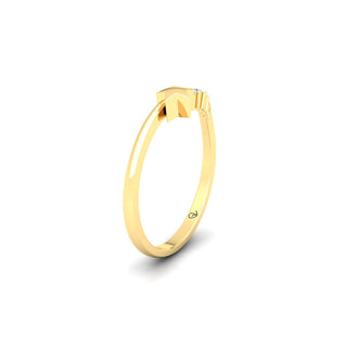 Lab Grown Diamond Star Five Stone 14K White Gold Wedding Ring