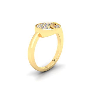 Lab Grown Diamond Cluster Unique Design Wedding Ring