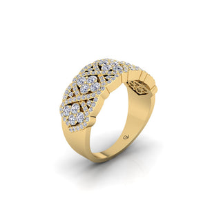 Women's Lab Grown Diamond 14K White Gold Cocktail Ring