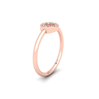 Lab Grown Diamond Open Round Diamond 14K White Gold Wedding Ring