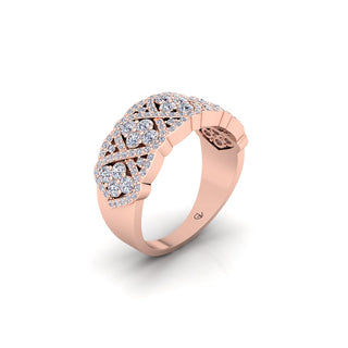 Women's Lab Grown Diamond 14K White Gold Cocktail Ring