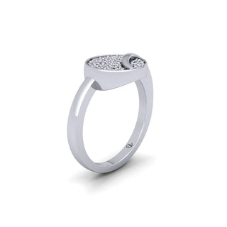 Lab Grown Diamond Cluster Unique Design Wedding Ring