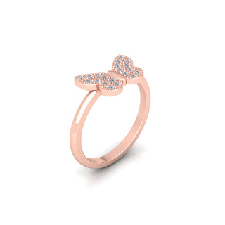 Lab Grown Diamond Mariah Carey Inspired Butterfly 14K White Gold Wedding Ring