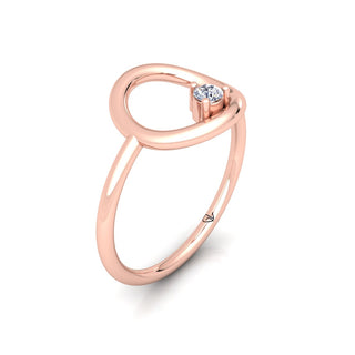 Lab Grown Diamond Open Round 14K White Gold Wedding Ring