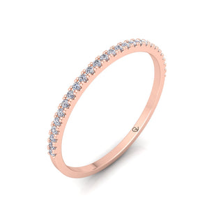 Lab Grown Diamond Half Eternity 14K White Gold Wedding Band