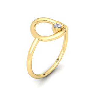 Lab Grown Diamond Open Round 14K White Gold Wedding Ring