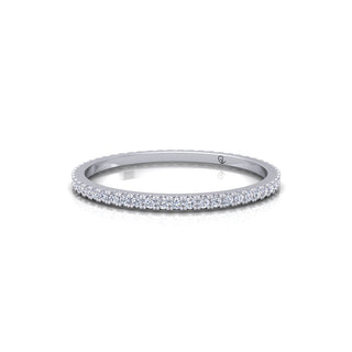 Lab Grown Diamond Full Eternity 14K White Gold Wedding Band