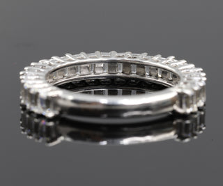 Half Eternity Emerald Cut Moissanite Wedding Band