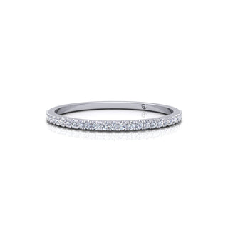 Lab Grown Diamond Half Eternity 14K White Gold Wedding Band