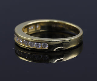 Channel Set Half Eternity Moissanite Wedding Band