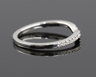 Curved Half Eternity Moissanite Wedding Band