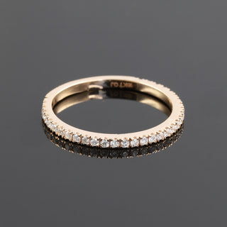 Micro Pave Half Eternity Moissanite Wedding Band