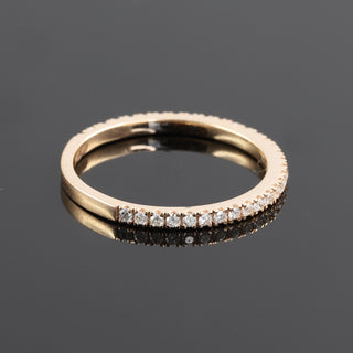 Micro Pave Half Eternity Moissanite Wedding Band