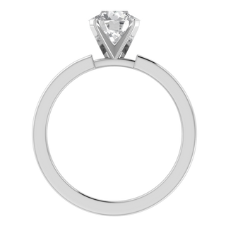 Round Cut Moissanite Diamond Channel Set Wedding Ring