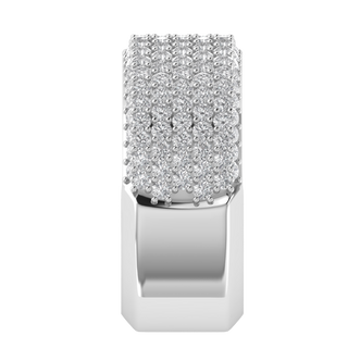 Lab Grown Diamond Half Eternity 14K White Gold Wedding Band