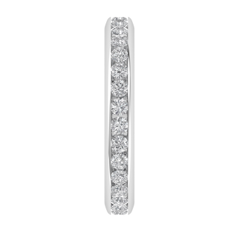 Channel Set Full Eternity Lab Grown Diamond 14K White Gold Wedding Band