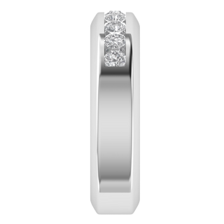 Half Eternity Lab Grown Diamond Channel Set 14K White Gold Wedding Band