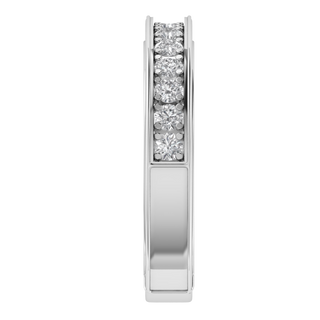 Lab Grown Diamond Half Eternity 14K White Gold Wedding Band