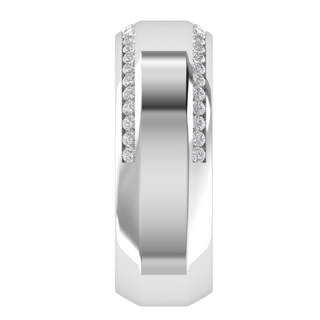 Lab Grown Diamond Half Eternity 14K White Gold Wedding Band