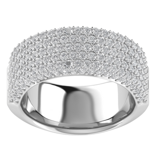 Lab Grown Diamond Half Eternity 14K White Gold Wedding Band