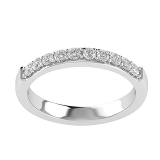 Half Eternity Round Cut Moissanite Wedding Band