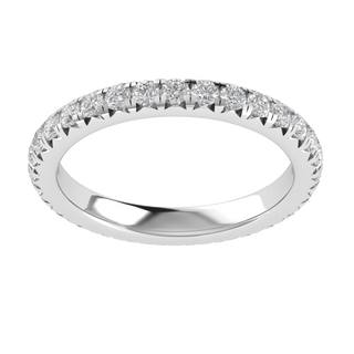 Lab Grown Diamond Full Eternity 14K White Gold Wedding Band