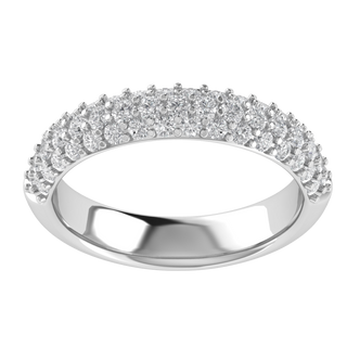 Lab Grown Diamond Half Eternity 14K White Gold Wedding Band