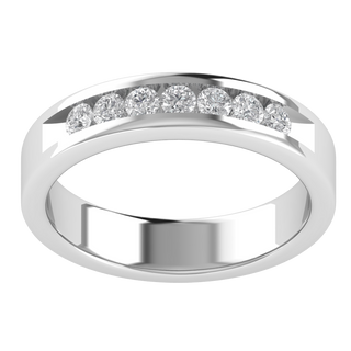 Lab Grown Diamond Seven Stone 14K White Gold Wedding Band