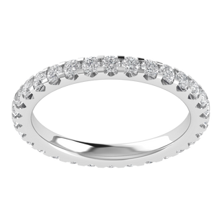 Lab Grown Diamond Full Eternity 14K White Gold Wedding Band