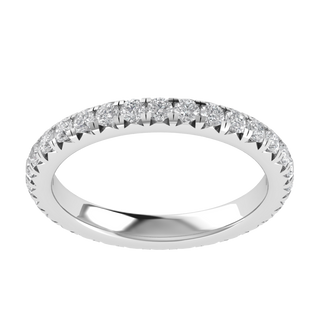 Full Eternity Round Cut Moissanite Wedding Band