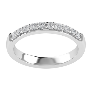 Lab Grown Diamond Half Eternity 14K White Gold Wedding Band